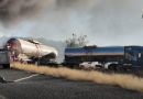 Fuerte choque en la carretera 45 de Zacatecas deja 2 muertos y un incendio forestal