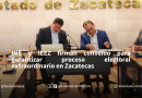 INE y IEEZ firman convenio para garantizar proceso electoral extraordinario en Zacatecas